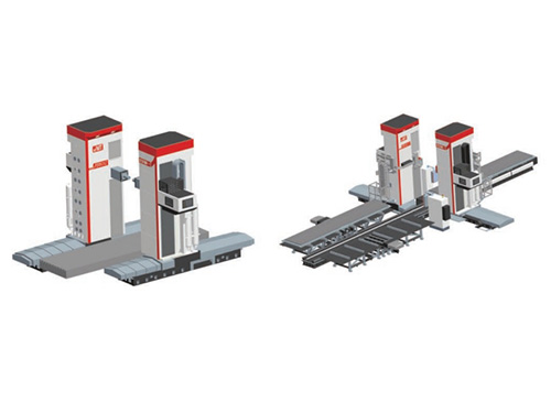 CNC opposed milling and boring machine